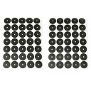 海外輸入品 ビリヤード RLECS 2 Sheets Pool Table Marker Dots 35mm Dia. Black Ball Locator S...