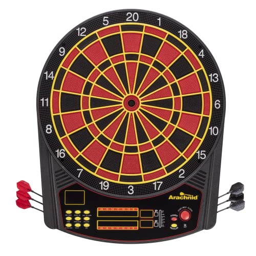 海外輸入品 ダーツ ダーツボード Arachnid Cricket Pro 450 Electronic Dartboard Features 31 Games with 178 Variations and Includes Two Sets of Soft Tip Darts Black/Red 19.00 x 1.00 x…