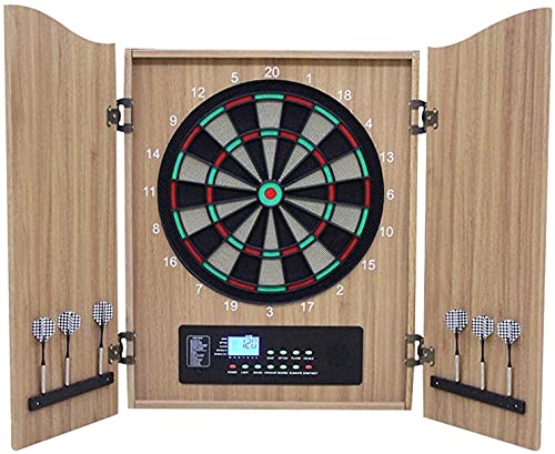 海外輸入品 ダーツ ダーツボード WKLIANGYUANPING Electronic Dart Board Solid Wood Cabinet & Electronic Dartboard Ready-to-Play Bundle with Two Sets of Soft-Tip Darts and Integrated …