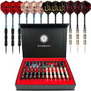海外輸入品 ダーツ WINSDART ADKX Steel Tip Darts 12 Pack Set with Nonslip Iron Barrel Alu...