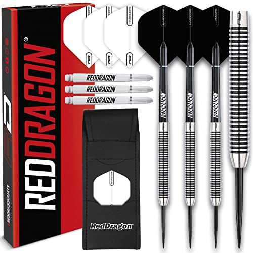 海外輸入品 ダーツ RED DRAGON Pegasus Tungsten Steel Darts Set - 24 Gram - Black Stems and Black Flights海外輸入品 ダーツ
