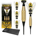 海外輸入品 ダーツ DW Hornet Brass Soft Tip Darts, 18G | Pixel Tip Dart Set with Spare Fl...