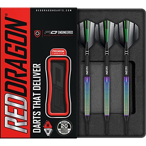 海外輸入品 ダーツ RED Dragon Razor Edge Spectron 18 Gram Softip Tungsten Darts with Flights and Stems海外輸入品 ダーツ