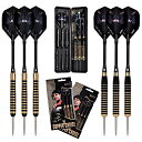 海外輸入品 ダーツ ONE80 “The Dark Destroyer” Professional Steel Tip Dart 6 Barrels in Tw...