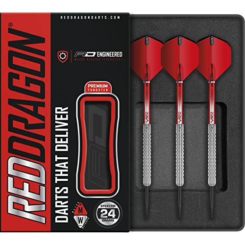 海外輸入品 ダーツ RED DRAGON Hell Fire A: 24g Tungsten Darts Set with Flights & Stems海外輸入品 ダーツ