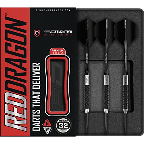 海外輸入品 ダーツ RED DRAGON Rat 1: 32g - Tungsten Steeltip Darts Set with Flights and Stems海外輸入品 ダーツ