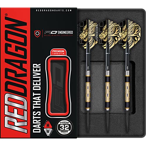 海外輸入品 ダーツ Red Dragon Golden Eye 1: 32g - Tungsten Darts Set with Flights and Stems海外輸入品 ダーツ