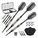 海外輸入品 ダーツ Viper Bobcat Adjustable Weight Soft Tip Darts with Storage/Travel Case: Nickel Silver Plated, Black Rings, 16-19 Grams海外輸入品 ダーツ