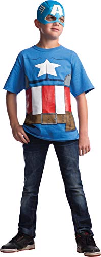 コスプレ衣装 コスチューム キャプテンアメリカ 620029_L Marvel Avengers Assemble Captain America Costume T-Shirt with Mask, Largeコスプレ衣装 コスチューム キャプテンアメリカ 620029_L