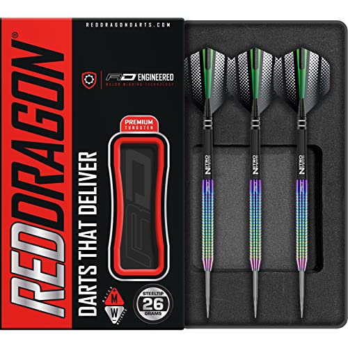 海外輸入品 ダーツ Red Dragon Razor Edge Spectron: 26g - Tungsten Darts Set with Flights and Stems海外輸入品 ダーツ