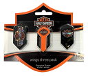 海外輸入品 ダーツ フライト Harley-Davidson Wings Assorted Dart Slim Flights Pack - Pack of 9...