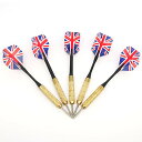 海外輸入品 ダーツ AutoE 5PCS Steel Tip Darts with National Flag Pattern Tips Points Needle Darts (UK)海外輸入品 ダーツ