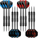 海外輸入品 ダーツ Accmor Steel Tip Darts,12 Pcs Metal Darts Set, 24G Professional Metal ...