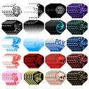 海外輸入品 ダーツ フライト FOX SMILING Dart Flights Accessories Set, 120PCS(20 Designs) Stan...