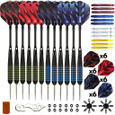海外輸入品 ダーツ フライト Steel Tip Darts Set - Professional 12PC Darts Steel Tip for Dartb...