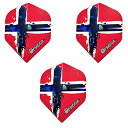 海外輸入品 ダーツ フライト DESIGNA Norway Flag Holographic Patriot Dart Flights, 75 Micron (3 Sets - 9 Flights)海外輸入品 ダーツ フライト