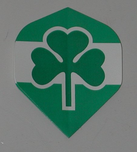 海外輸入品 ダーツ フライト US Darts - 5 Sets (15 Flights) Irish Ireland, Shamrock Standard Dart Flights (White Background)海外輸入品 ダーツ フライト