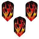 海外輸入品 ダーツ フライト 9 Pack Harrows Hologram Great Ball of Fire Flames 75 Micron Stron...