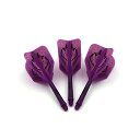 海外輸入品 ダーツ フライト CUESOUL Integrated Dart Shaft and Flights Purple with Pattern Des...