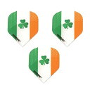 海外輸入品 ダーツ フライト Winmau Ireland Fighting Irish Clover 75 Micron Strong Standard Da...
