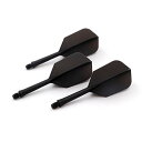 海外輸入品 ダーツ フライト CUESOUL ROST Integrated Dart Shaft and Flights Medium,Black Slim ...