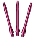 海外輸入品 ダーツ シャフト US Darts - 3 Sets (9 shafts) Pink Aluminum Dart Shafts + O'rings,...