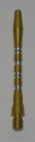海外輸入品 ダーツ シャフト US Darts - Striped Gold Aluminum Shafts - 3 Sets (9 shafts), 2BA ...