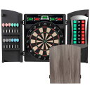 海外輸入品 ダーツ Arachnid Cricket Maxx 4.0 Electronic Dartboard Cabinet Set - Stylish W...