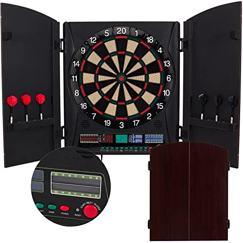 海外輸入品 ダーツ Arachnid Marauder 5.0 Electronic Soft Tip Dartboard Cabinet Set Black EDBW660海外輸入品 ダーツ