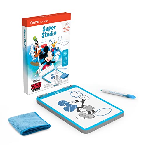 オスモ 知育玩具 ipad 教育 Osmo - Super Studio Disney Mickey Mouse & Friends - Ages 5-11 - Learn to Draw - For iPad or Fire Tablet Educational Learning Games - STEM Toy Gifts, Boy & Girl-Ages 5 6 7 8 9 10 11(Osmo Base Requireオスモ 知育玩具 ipad 教育