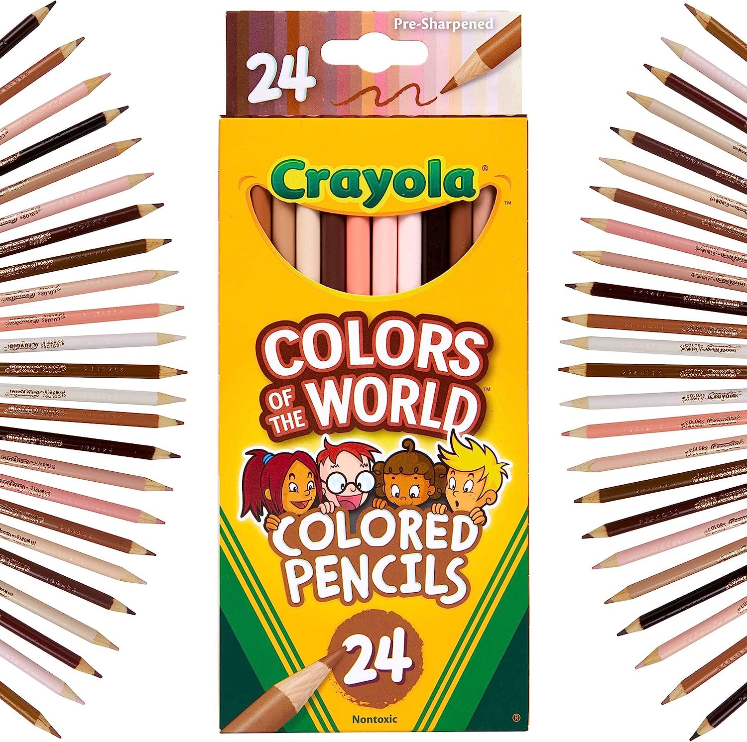 クレヨラ アメリカ 海外輸入 知育玩具 Crayola Colors of the World Bulk Colored Pencil Set - 6 Packs (24ct), Skin Tone Kids Colored Pencils for Kids, School Suppliesクレヨラ アメリカ 海外輸入 知育玩具 2