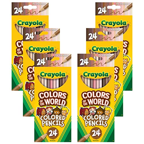 クレヨラ アメリカ 海外輸入 知育玩具 Crayola Colors of the World Bulk Colored Pencil Set - 6 Packs (24ct), Skin Tone Kids Colored Pencils for Kids, School Suppliesクレヨラ アメリカ 海外輸入 知育玩具 1