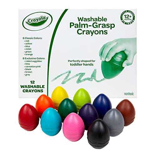 クレヨラ アメリカ 海外輸入 知育玩具 Crayola Egg Crayons (12ct), Jumbo Washable Crayons, Big Crayons For Toddlers, Sensory Toys, Toddler Easter Basket Stuffers, Ages 1 クレヨラ アメリカ 海外輸入 知育玩具