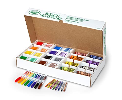 クレヨラ アメリカ 海外輸入 知育玩具 Crayola Crayons and Washable Markers Classpack, 256 Ct, Bulk School Supplies for Teachers, Elementary and Preschoolクレヨラ アメリカ 海外輸入 知育玩具