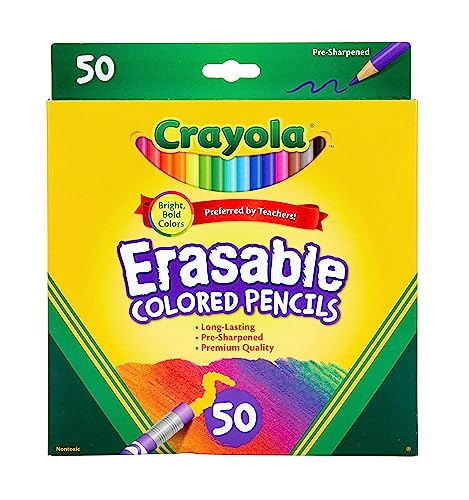 クレヨラ アメリカ 海外輸入 知育玩具 Crayola Erasable Colored Pencils (50ct), Bulk Colored Pencil Set, Pencils for Adult Coloring Books, Easter Basket Stuffers, 6+ [Amazon Exclusive]クレヨラ アメリカ 海外輸入 知育玩具