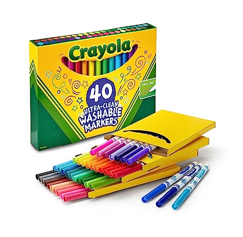 クレヨラ アメリカ 海外輸入 知育玩具 Crayola Ultra Clean Fine Line Washable Markers (40ct), Colored Markers for Kids, Coloring Book Markers, Easter Stocking Stuffersクレヨラ アメリカ 海外輸入 知育玩具