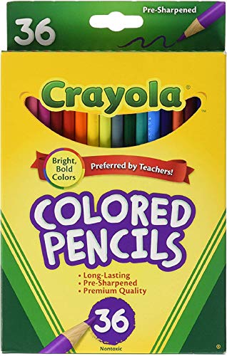 クレヨラ アメリカ 海外輸入 知育玩具 Colored Pencils, 36 Premium Quality, Long-Lasting, Pre-Sharpened Pencils Non-Toxic Colored Pencil Set For Adult Coloring Books or Kids 4 Up, Great For Shading, Gradation, Line クレヨラ アメリカ 海外輸入 知育玩具