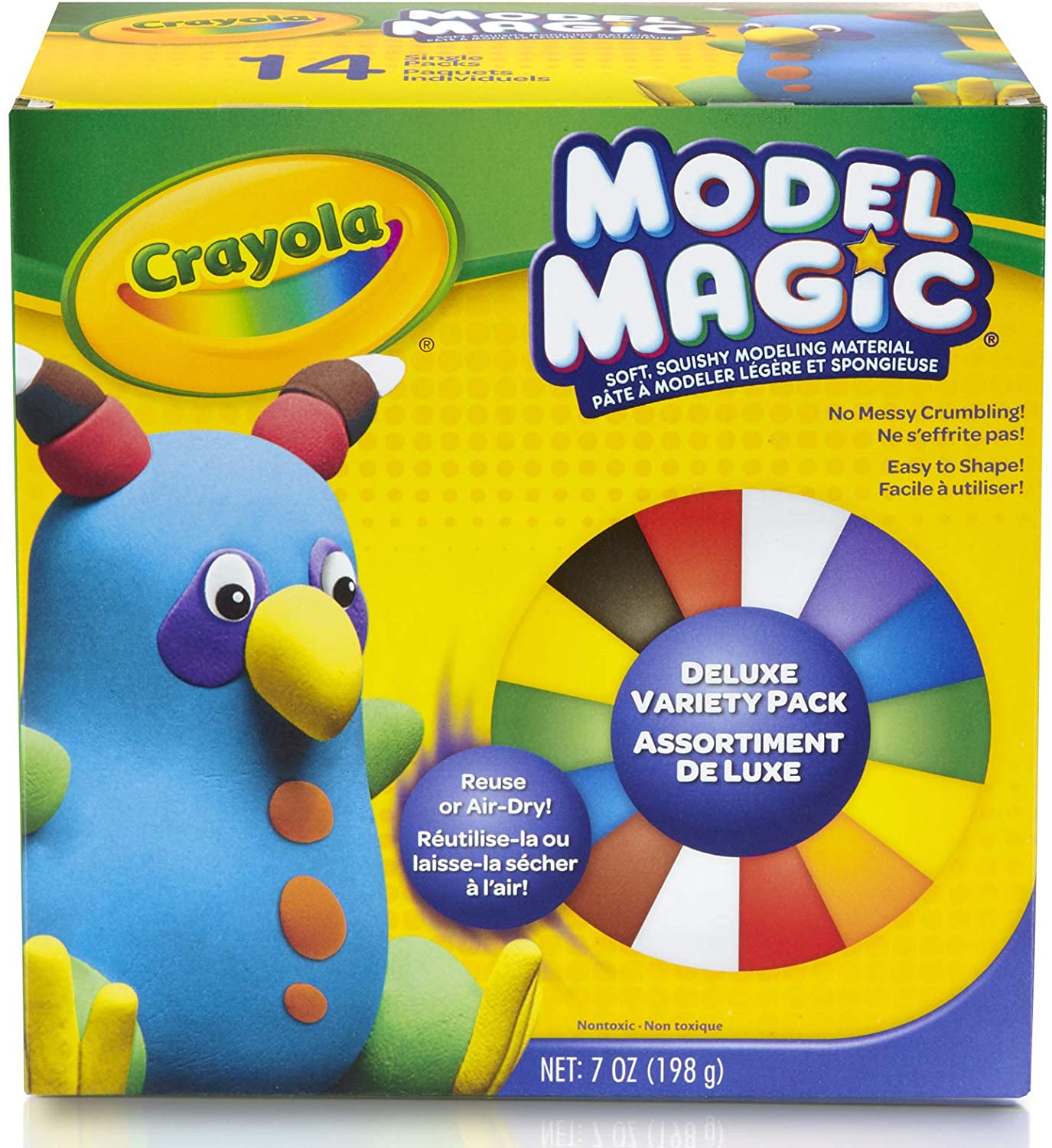 クレヨラ アメリカ 海外輸入 知育玩具 【送料無料】Crayola Model Magic, Primary Colors, Modeling Clay Alternative, 2 lb. Bucket, Gift amp; Model Magic, Deluxe Craft Pack, Gift, 14 Single Packs, At Home Crafts for Kクレヨラ アメリカ 海外輸入 知育玩具