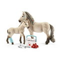 海外輸入 知育玩具 シュライヒホースクラブ Schleich Horse Club, Horse Toys for Girls and Boys, Hannah 039 s First-Aid Kit Horse Set with Icelandic Horse Toy, 7 pieces海外輸入 知育玩具 シュライヒホースクラブ