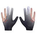 海外輸入品 ビリヤード Anser M050912 Man Woman Elastic 3 Fingers Show Gloves for Billiard S...