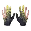 海外輸入品 ビリヤード Anser M050912 Man Woman Elastic 3 Fingers Show Gloves for Billiard Shooters Carom Pool Snooker Cue Sport - Wear on The Right or Left Hand 1PCS (Yellow, M)海外輸入品 ビリヤード