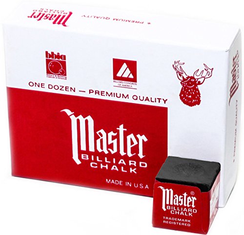 海外輸入品 ビリヤード Master Billiard/Pool Cue Chalk Box, 12 Cubes, Black海外輸入品 ビリヤード