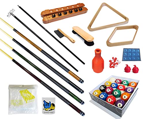 ͢ ӥ䡼 Pool Table - Premium Billiard 32 Pieces Accessory Kit - Pool Cue Sticks Bridge Ball Sets (Kit-14)͢ ӥ䡼