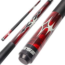 海外輸入品 ビリヤード GSE 58" 2-Piece Canadian Maple Hardwood Billiard Pool Cue Sticks for Men/Women, Great for House or Commercial/Bar Use (Several Colors, Weight from 18oz, 19oz, 20oz, 21oz Available) (Red, 20oz)海外輸入品 ビリヤード