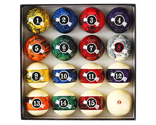 海外輸入品 ビリヤード JAPER BEES Billiard Ball Marble Dark 2-1/4 Regulation Size&Weight Complete 16balls海外輸入品 ビリヤード