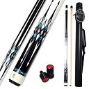 海外輸入品 ビリヤード Collapsar CXL200 Pool Cue with 1X1 Hard Case,Low Deflection Shaft 13mm Black Tip Billiard Ques Sticks,58