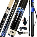 海外輸入品 ビリヤード Tai ba cues 2-Piece Pool cue Stick + Hard Case, 13mm Tip, 58