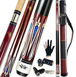 海外輸入品 ビリヤード Tai ba cues 2-Piece Pool cue Stick + Hard Case, 13mm Tip, 58", Hardwood Canadian Maple Professional Billiard Pool Cue Stick 18,19,20,21,22 Oz Pool Stick (Selectable)-Blue, Black, Red, Gray, Green海外輸入品 ビリヤード