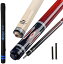 海外輸入品 ビリヤード KONLLEN 3 Cushion Carom Cue Stick Billiard Cue Stick Kit with Case (142cm, 12mm Sea-Eye Tip, Radial Pin Joint, Adjustable Weight, Carom Professional Taper) (KZ-2)海外輸入品 ビリヤード