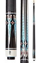 海外輸入品 ビリヤード Collapsar CH04 Pool Cue with Soft Case,Enbony Stained with Turquoise...